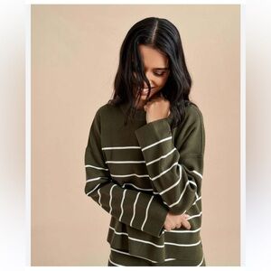 La Ligne Leo Sweater Olive/Cream